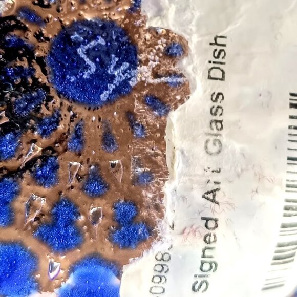 Sydenstricker Hand-Crafted Vintage Fused Art Glass Bowl - Picture 6 of 6